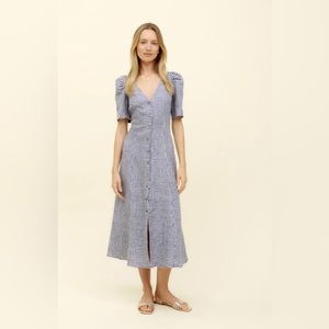Reformation Newbury linen gingham dress